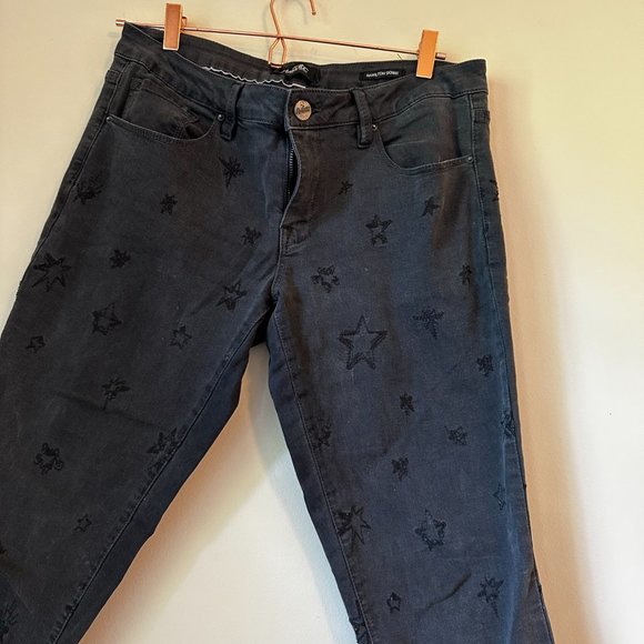 Star Patch Black Gray Jeans - Picture 5 of 8